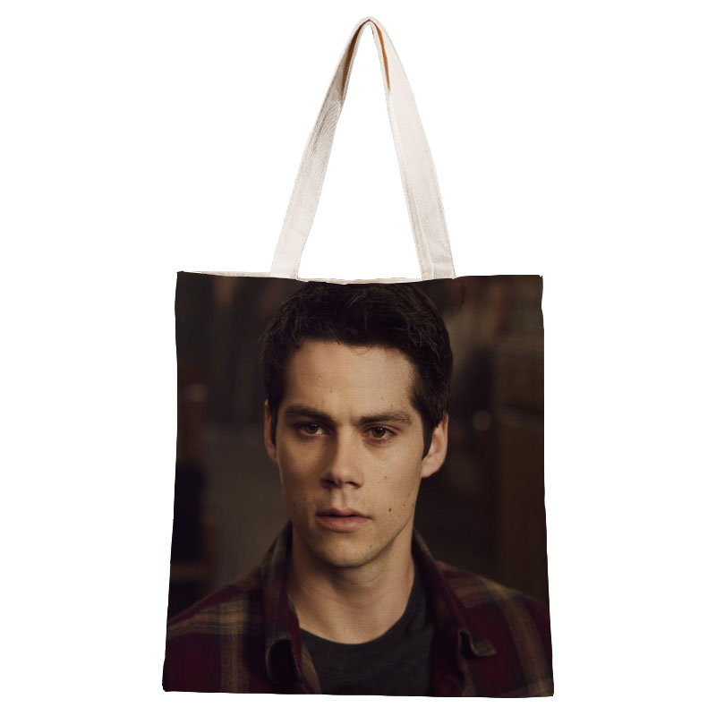 Ladies Handbags Dylan O’Brien Canvas Tote Bag Cotton Cloth Shoulder Shopper Bags for Women Eco Foldable Reusable Shopping Bags