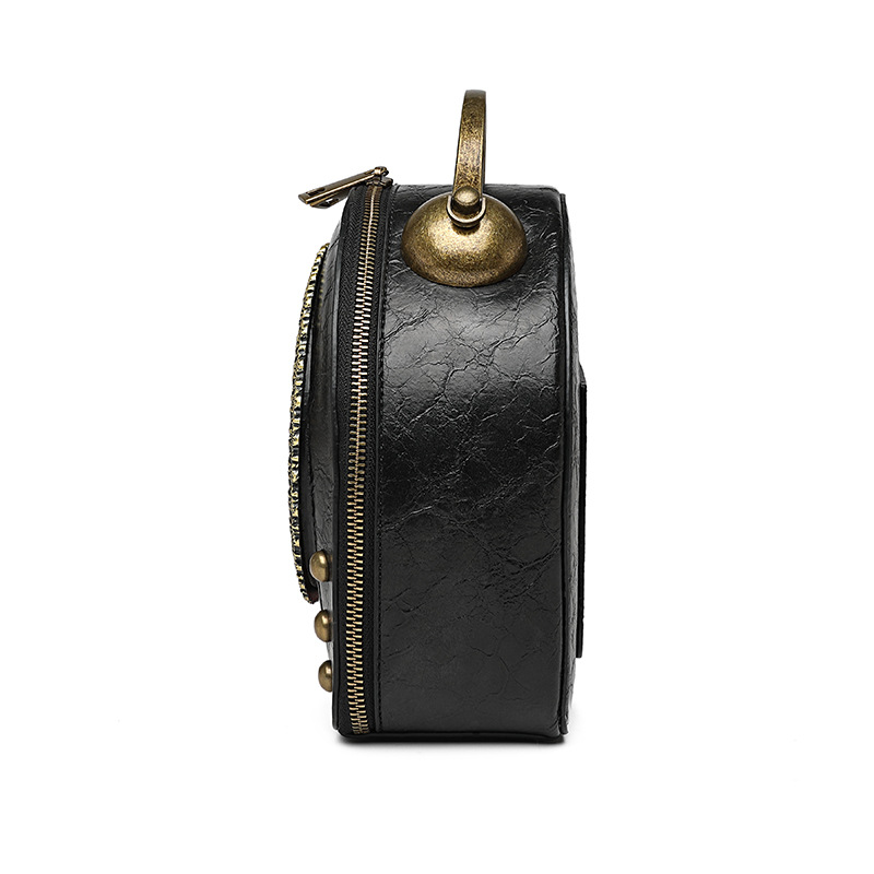 New Women's Bag Retro Hand-held Package Walkable Clock Women's Bag One Shoulder Cross Bag Handbag