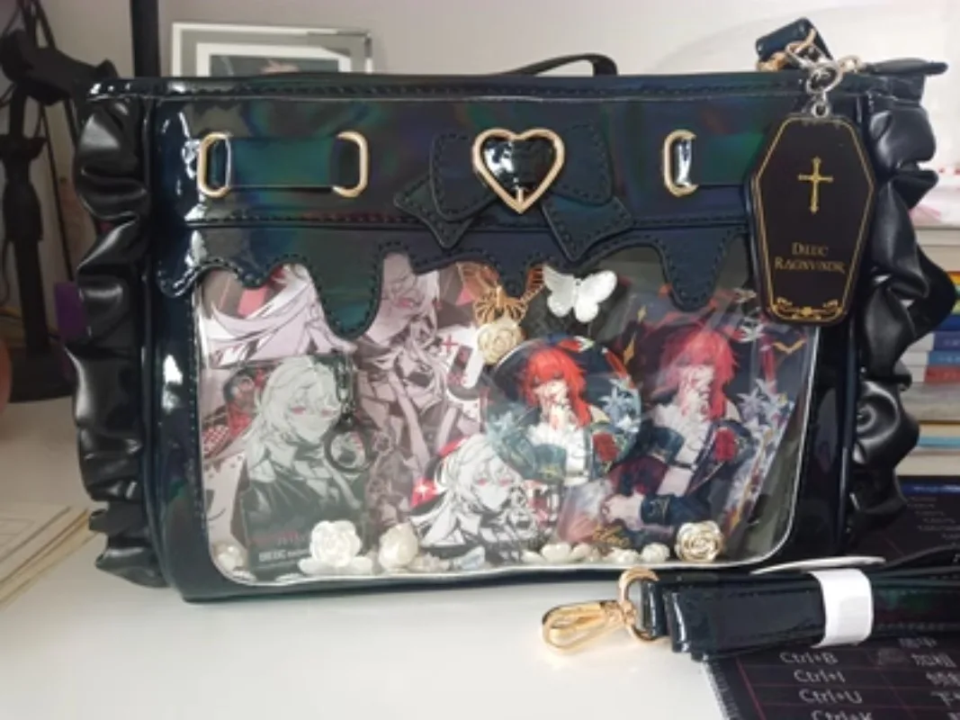 High-capacity Elegant Totes for Women New Trendy Ita Bag 2024 Sweet Popular Transparent Crossbody PU Clear Shoulder Bag Bolsa