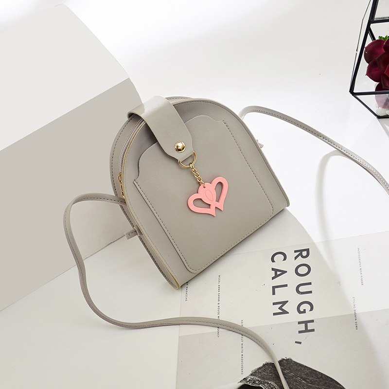 Women Messenger Bags Lovely Heart Pendant Girls Shoulder Crossbody Bag Soft Single Strap Fashion Lady Party Small Phone Bags