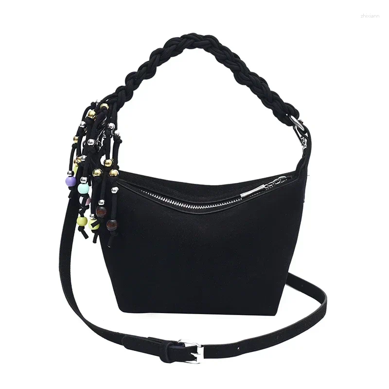 Totes Sewing Thread Zipper Solid Nylon Shoulder Bags Large Capacity For Women Retro Casual Women's Crossbody zhanyishengli