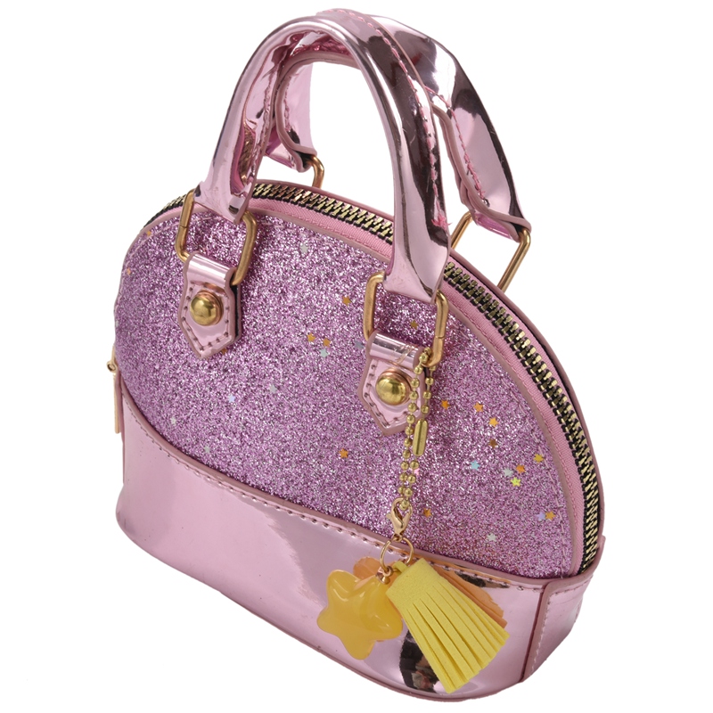 new fashion hotsale casual Little Girls' Sequins Handbags Princess Crossbody Bag Mini Satchel Gifts For Girls Toddler Kids (Pink