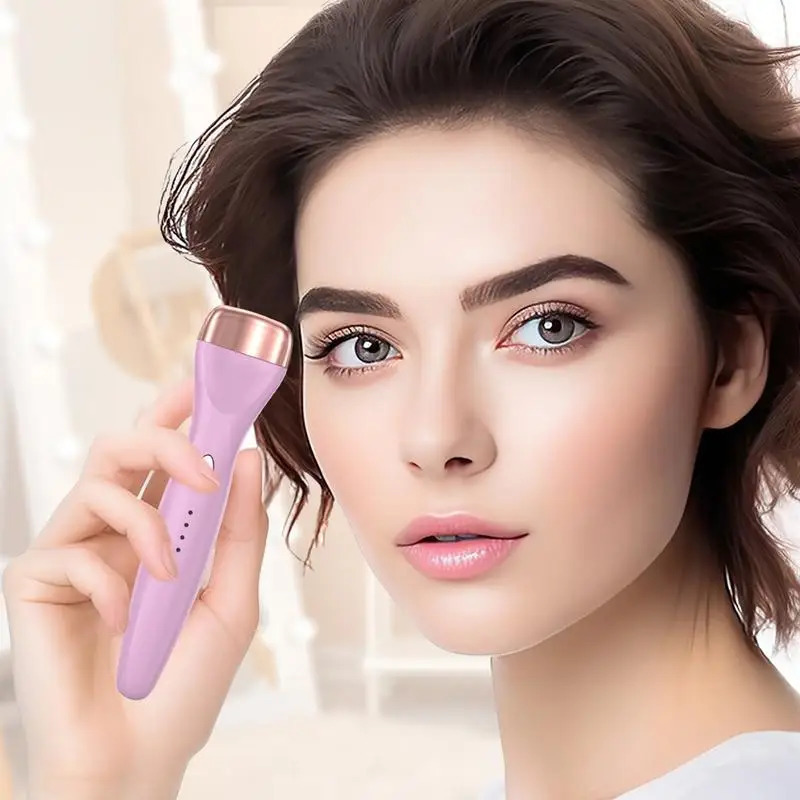 5D eyelash curler push type eyelash curler with indicator comb style USB charging tool 241107