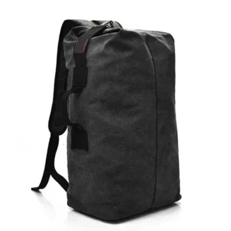 Large capacity travel climbing bag womens backpack canvas bucket bag shoulder sports bag 241106