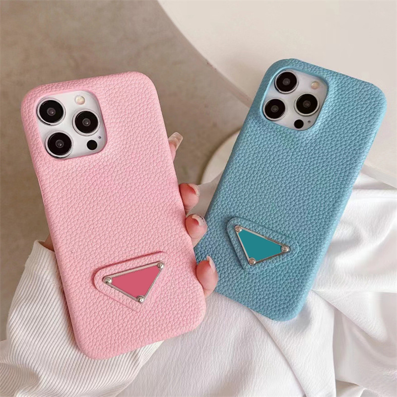 luxury Phone Cases for iphone 16 16pro 15 15Pro 14 14pro 14plus 13 13pro 12 12pro 11 11 pro max Fashion Designer Leather Lychee Pattern Cellphone Case