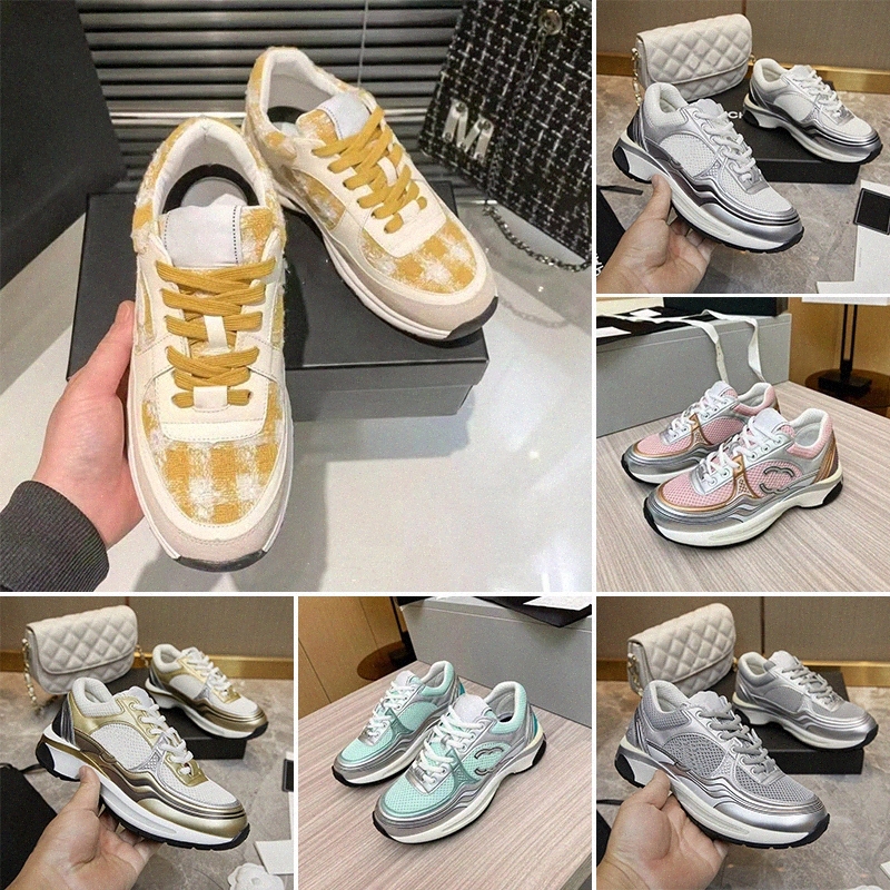 Womens Casual Designer Running Outdoor Trainers Sneakers CH Fashion Jogging Platform Out Of Office Lambskin Walking Trail Shoes