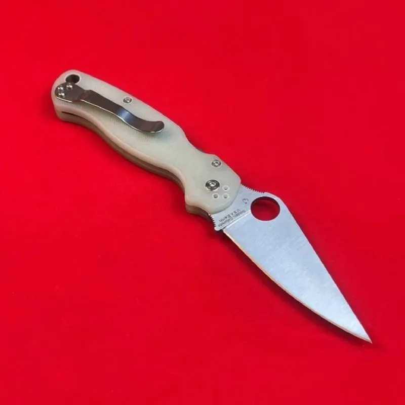 Transparent jade C81 pocket bearing folding knife high-quality CPM-S30V blade hunting tactical tool outdoor camping knife X250408