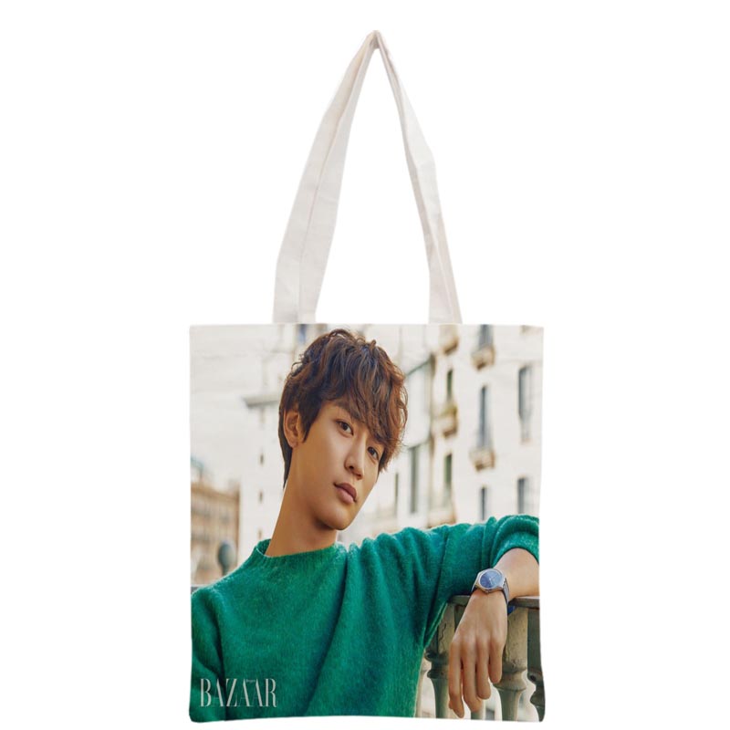 SHINee Choi Minho Handbag Korea-Pop printing canvas tote bag Reusable Foldable Canvas Women Bags 30x35cm custom your image