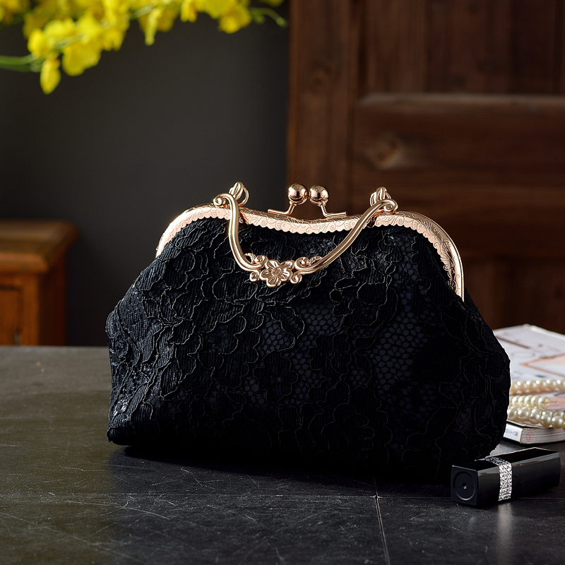 KingluckWomen's Bags Polyester Evening Bag Crystals 2020 Event / Party Black Kaqi White