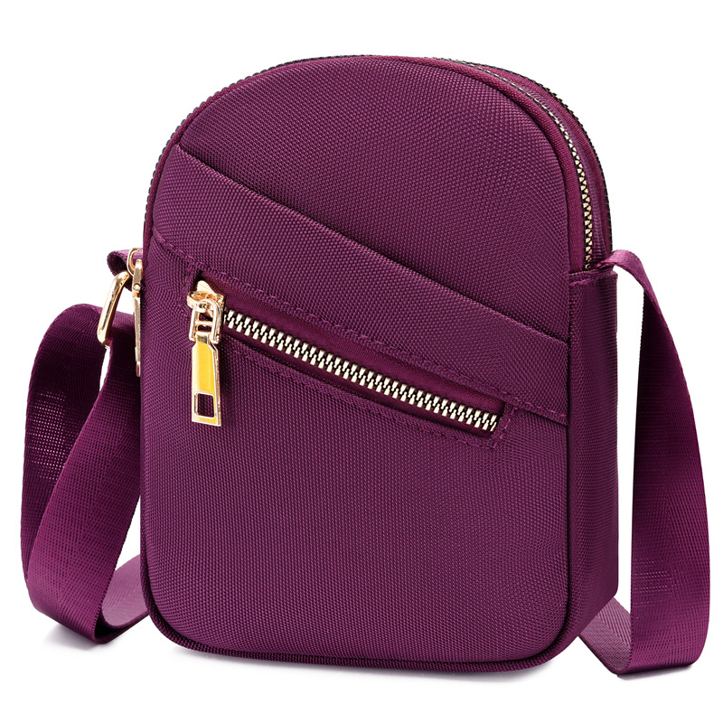 Mini Canvas Crossbody Bag Purse Clutch Ladies Nylon Zipper Mobile Phone Bag Fashion Handbag Women Casual Small Shoulder Bag
