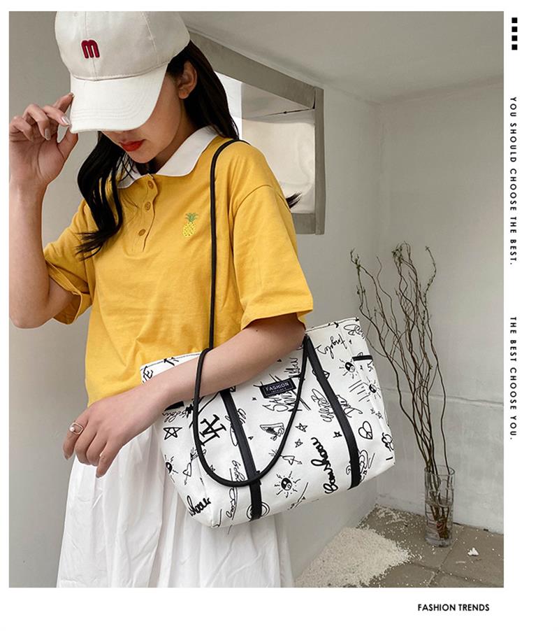 Large Capacity Cloth Handbag Tote Female Tote Handbag Shoulder Bags Ladies Simple Canvas Purses Women Shoulder Bag