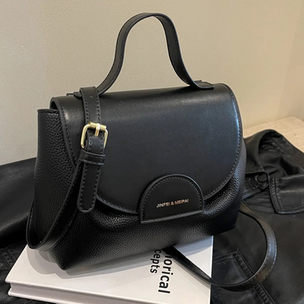 Women Crossbody PU Leather Fashion Sling Bag Solid Color Chic Simple Handbag Daily Purse for Female