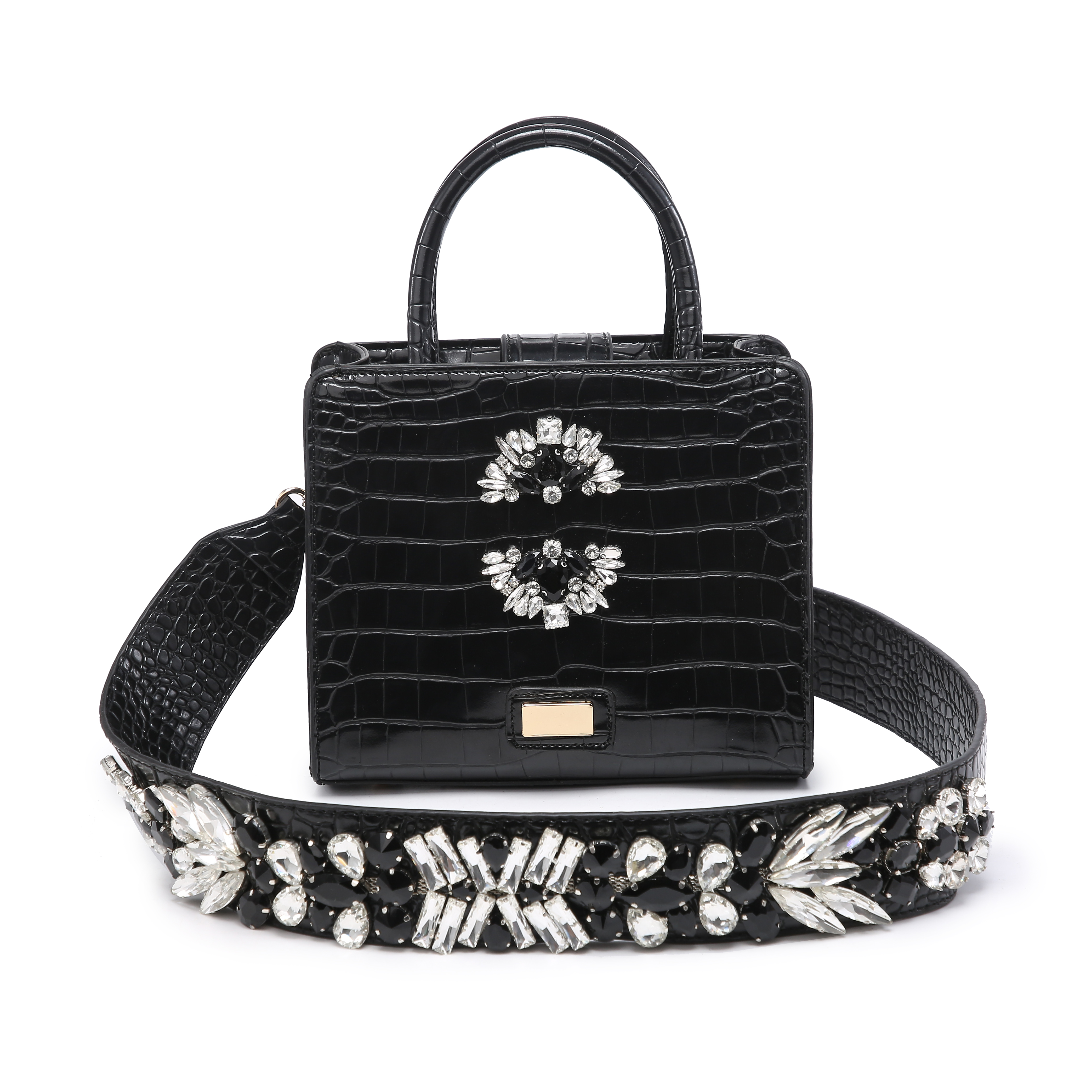 Bolso de mano con correa de cristal para mujer, bolso de mano de diseñador de marca de lujo, bonito bolso de moda, gran oferta