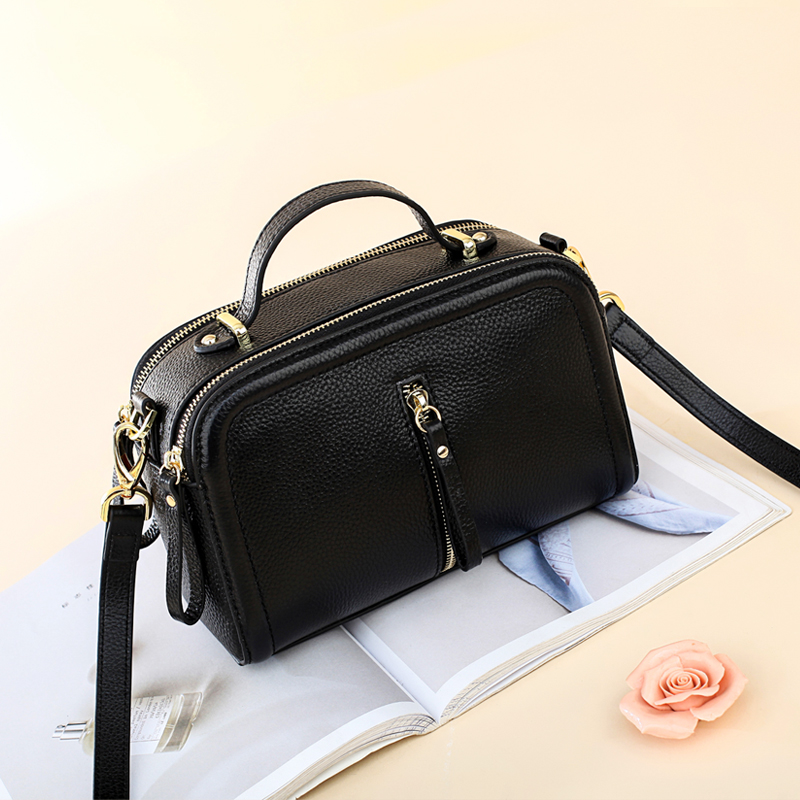 Top Quality Women Tote Bag Fashion Handbag pu Leather Small Flap Doctor Messenger Bags Solid Black Female Famous Brand Ladies Ba