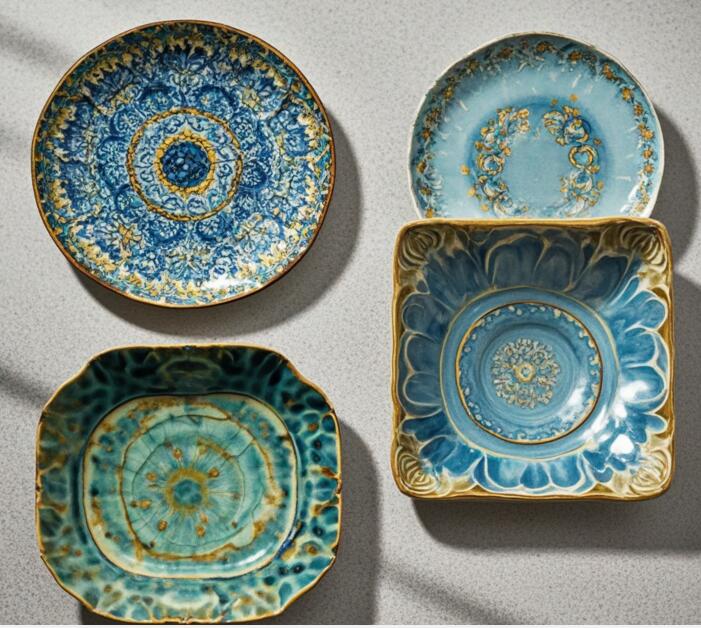Personalized China Western Tableware Decoration Ceramic Dinnerware colorful Set Chinese Color Dishes Plates Cups Kit Gift Restaurant Furniture