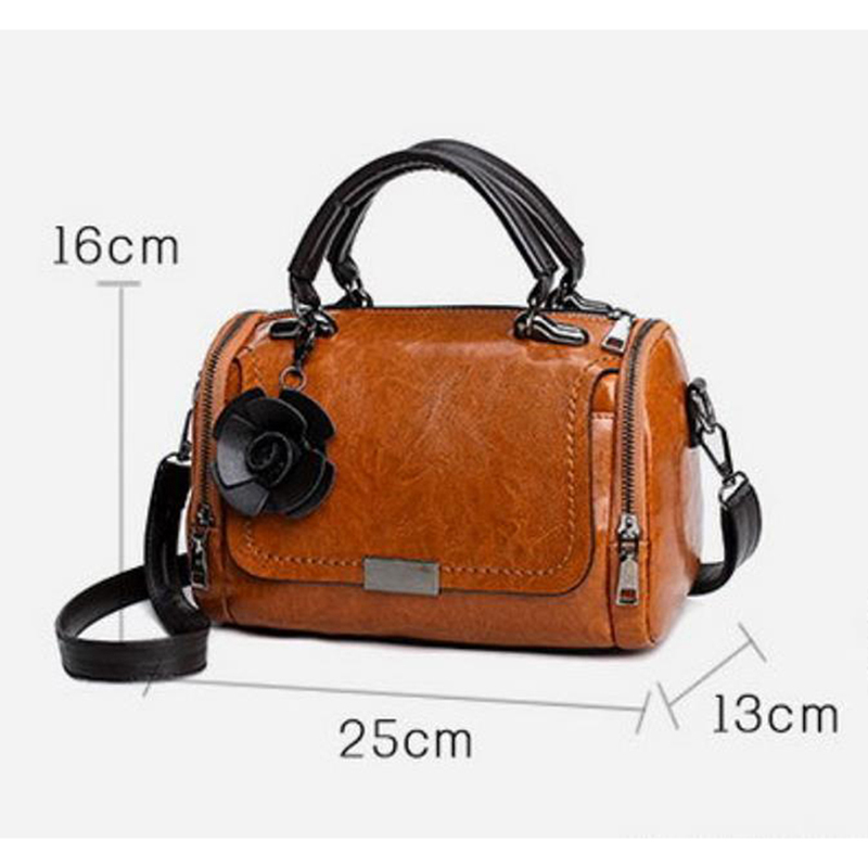 2023 New flowers Pendant Handbag Women's fashion Boston bags single shoulder bag ladies crossbody bag PU messenger bag