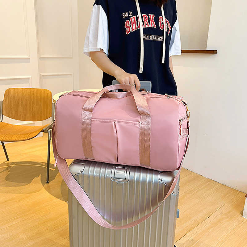 Large capacity fashionable hand-held travel bag for women, lightweight and short distance business travel luggage bag for men, sports and fitness cros