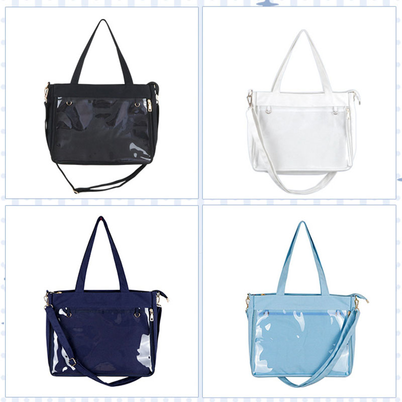 Big Ita Bag Red with Insert Japanese Cute Clear Women Double Straps Girls Kawaii Transparent Shoulder Lolita Blue ItaBag H234