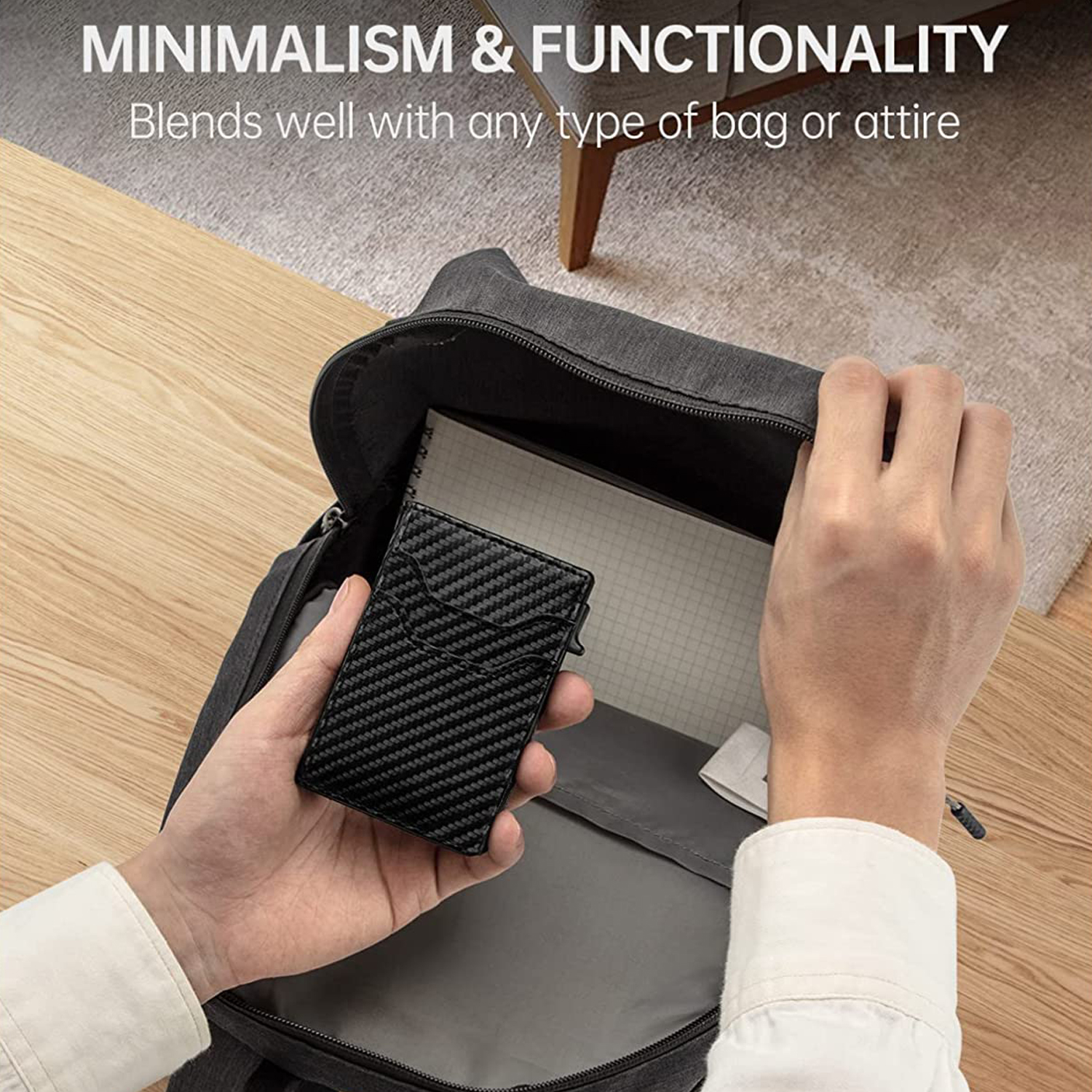 SEMORID Card Holder with ID Window Pop Up Cards Slim Leather Wallet RFID Protection Up to 11 Cards Card Case