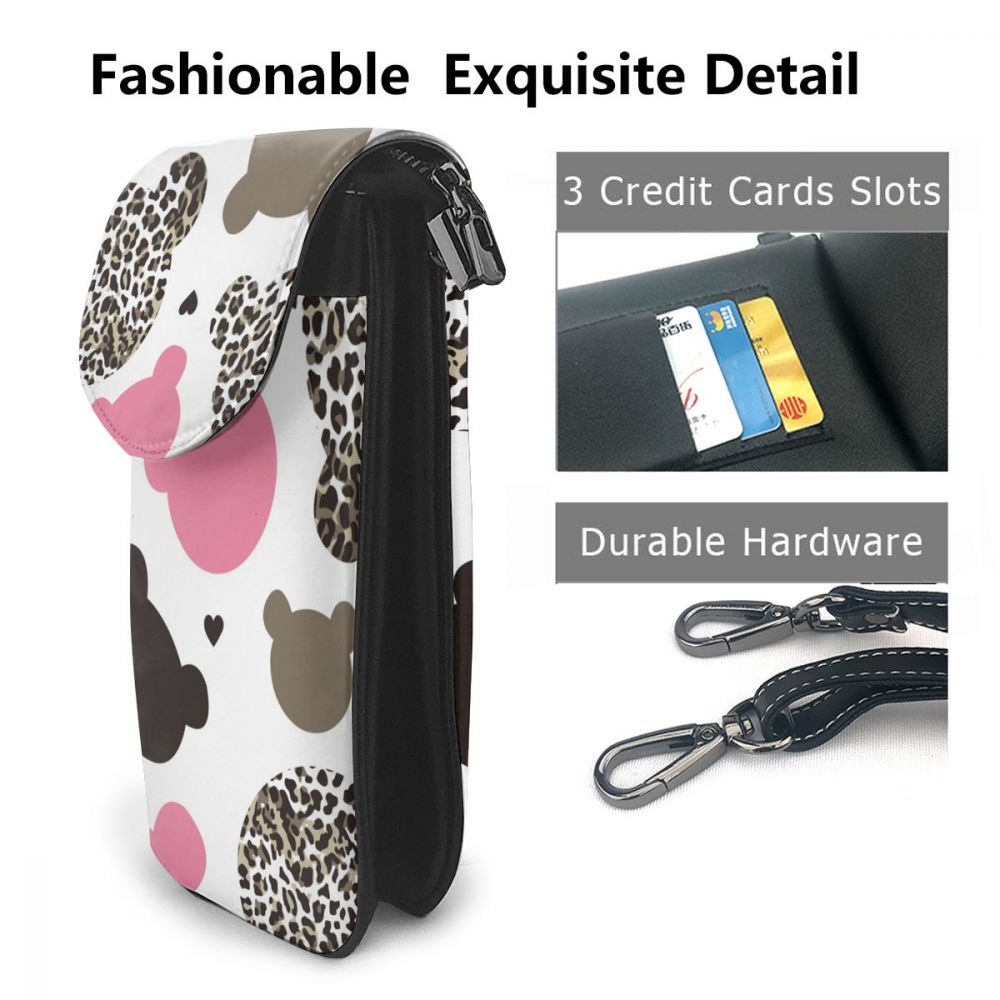 Cartoon Pattern Soft Leather Luxury Handbags Women Mobile Phone Bag Woman Messenger Shoulder Crossbody Bags For Women Sac A Main