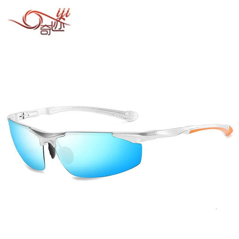 Mens aluminum magnesium colored driving mirror polarized sunglasses 351 241106