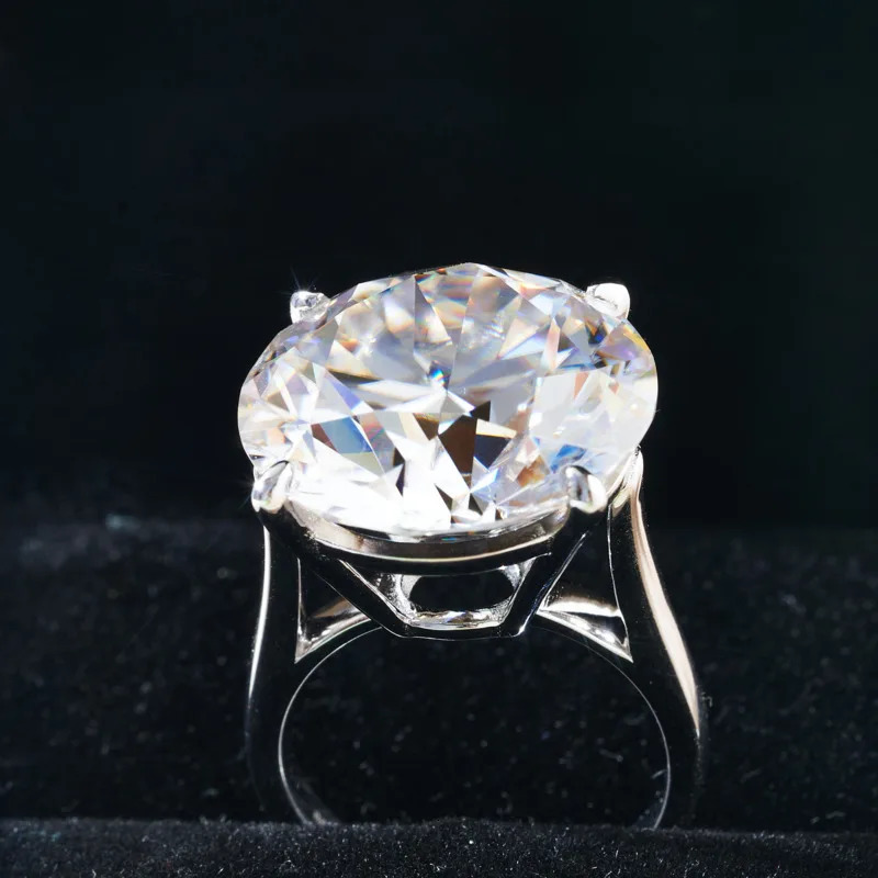 Joyce Jelly 20ct 18mm Shiny Cherokee Engagement Ring Made of Pure Silver 925 Jewelry Customized Ring 241106