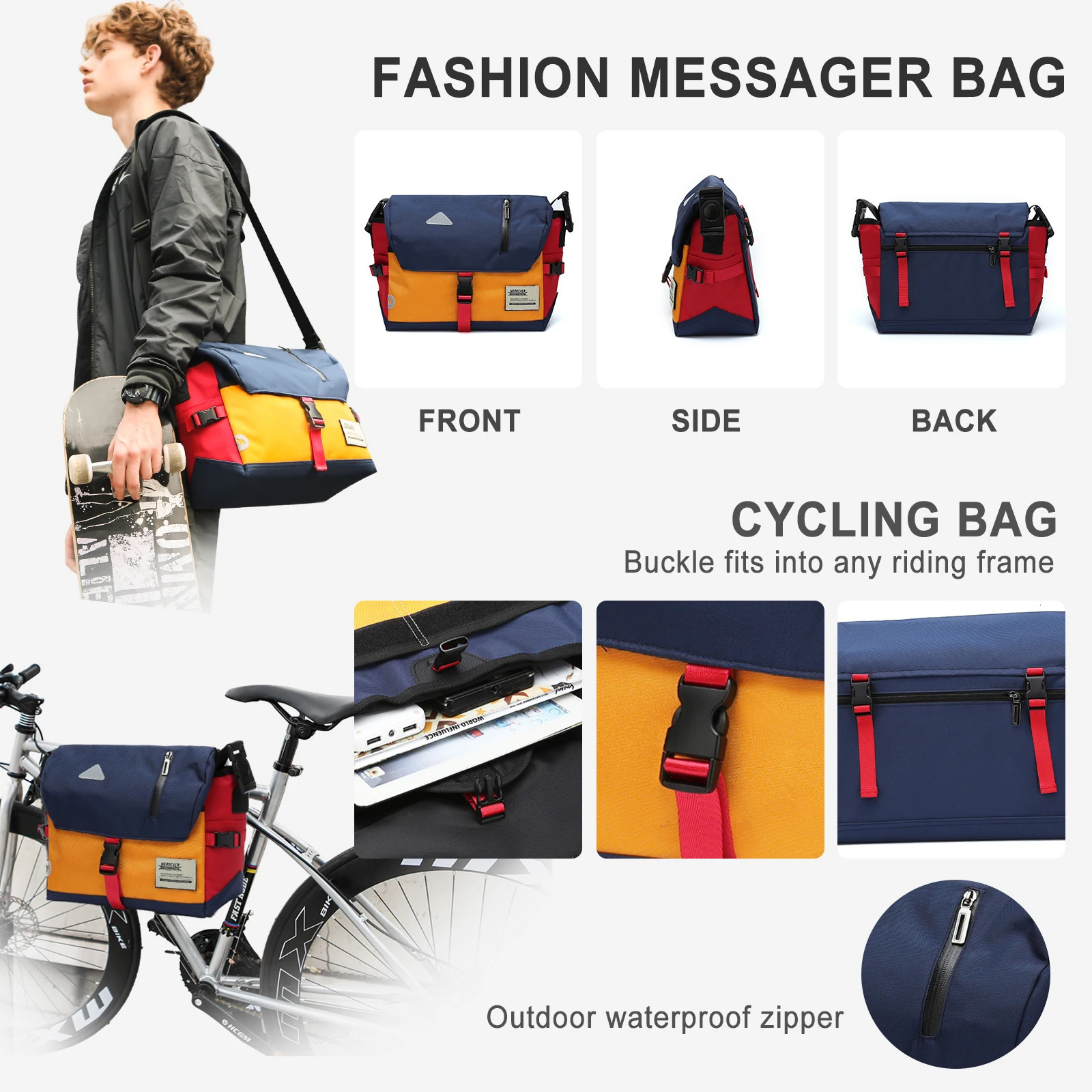 Mens Shoulder Bag Casual Waist Phone Money Chest Messenger Cycling School Fanny Packs Mailman Bags Bolsa Masculina 241106