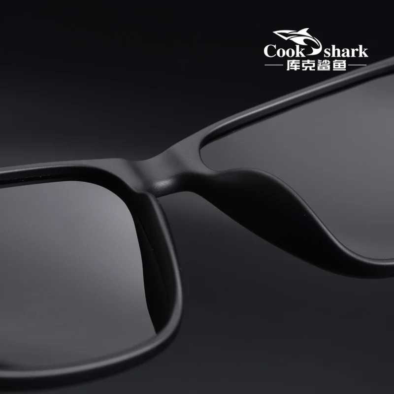 Cook Shark Polarized Sunglasses Mens Sunglasses Womens UV Protection Driving Special Color Changing Glasses Trend Personality 241106