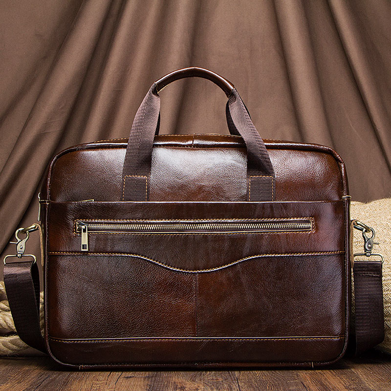 Genuine Briefcases for Men: Laptop Bags, Travel & hot Work, Top Layer Leather