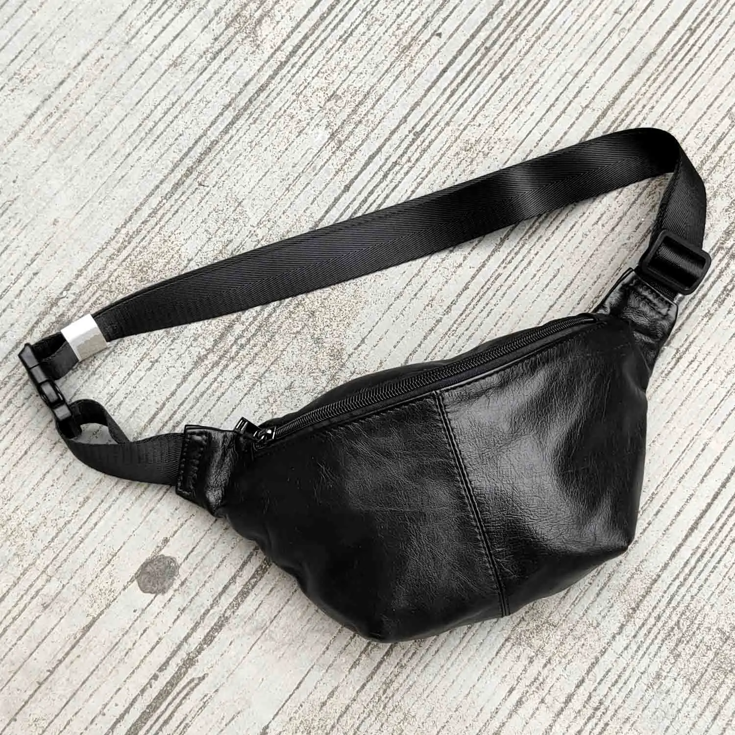 4 Color Man Genuine Leather Hiking Sport Crossbody Waist Bag Hip Pack Fanny Bag