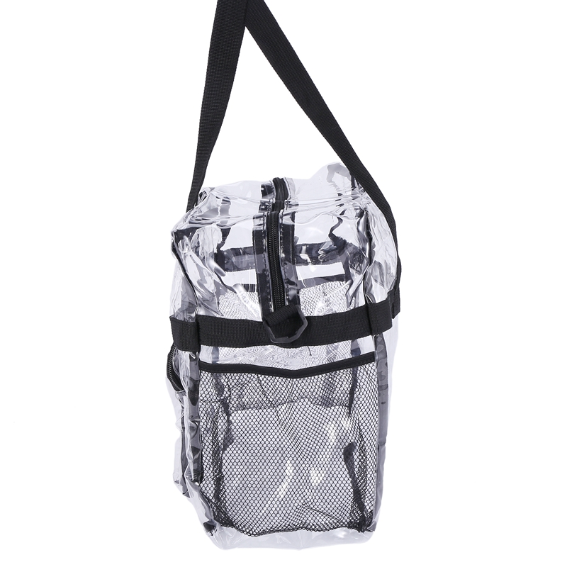 Transparent Tote Bag Stadium Security Travel and Gym Clear Bag, See Through Tote Bag for Work, Sports Games and Concerts