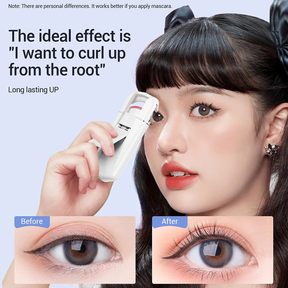 ANLAN Electric Heating Eyelash Curler Long term Curling Rechargeable Electric Eyelid Burn Eyelash Clamp Portable Makeup Tool 241107