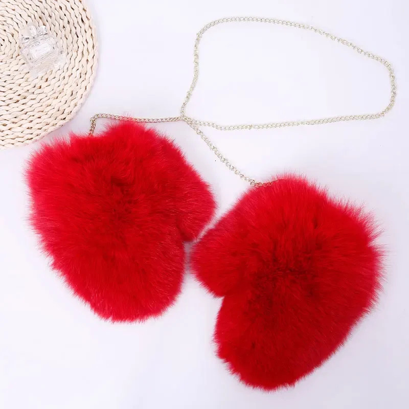 Winter Womens Natural Fox Fur Gloves Warm 100% Genuine Fox Fur Gloves for Girls Fashion Fox Fur Gloves 241106