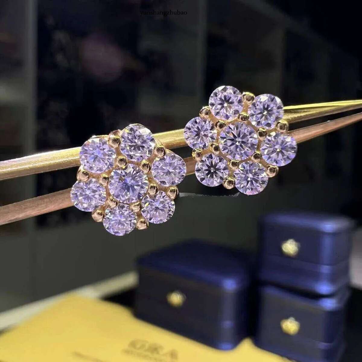 Best Selg Screw Back wer Stud Solid Sier D Color Cluster VVS Moissanite Dia Earrings Men GRA Free shipping