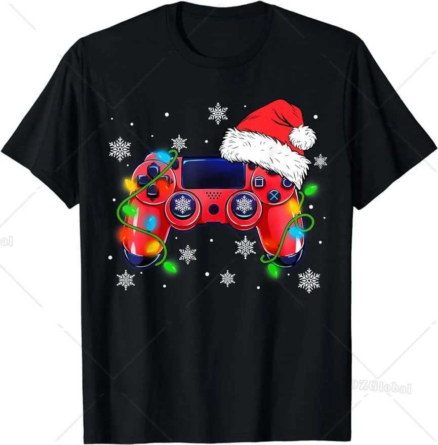 Christmas Light Lover Christmas T-shirt Custom Printing Womens T-shirt Mens Clothing X241107