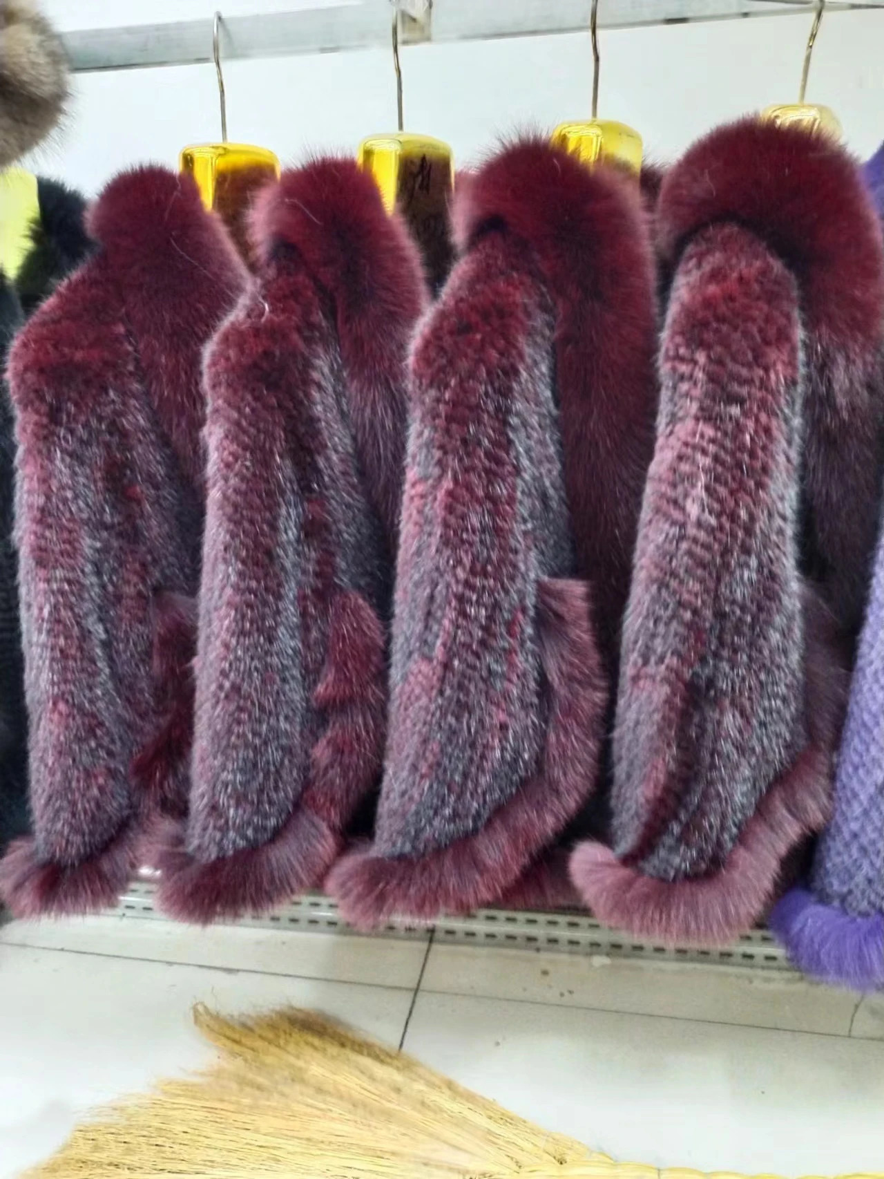 Leather mink coat womens knitted coat shawl raincoat shawl 100% natural mink coat 241107