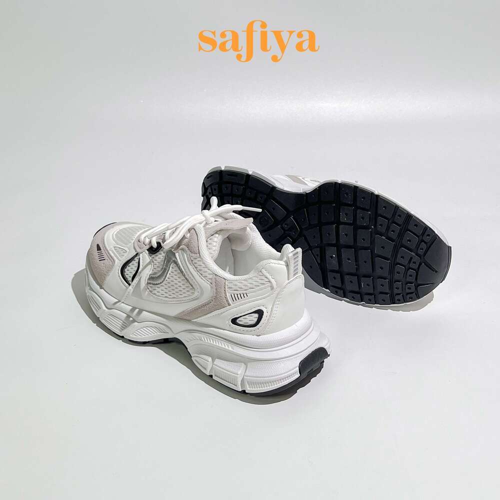 Women's and fashionable sports new summer 2024, breathable mesh thick soled lightweight student casual shoes, white .