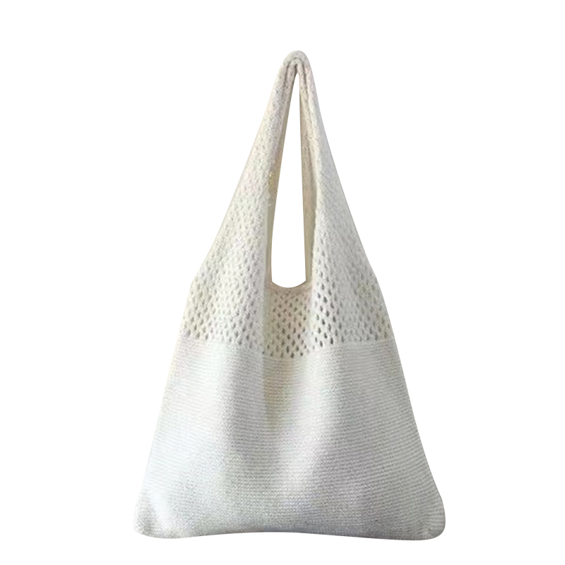 Shoulder Bag Women Large Capacity Shopper Totes Vintage Hollow Woven Underarm Knitted Handbag Ladies Summer Beach Travel Bag