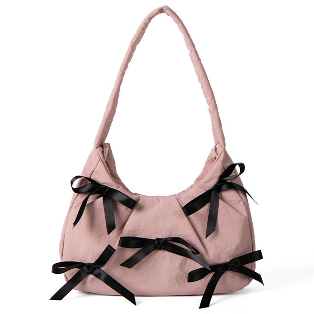 Underarm Bag Women Tote Bag Niche Design Autumn and Winter Handbag 2024 Sweet Girls Bowknot High-Grade Shoulder Commuter Bag