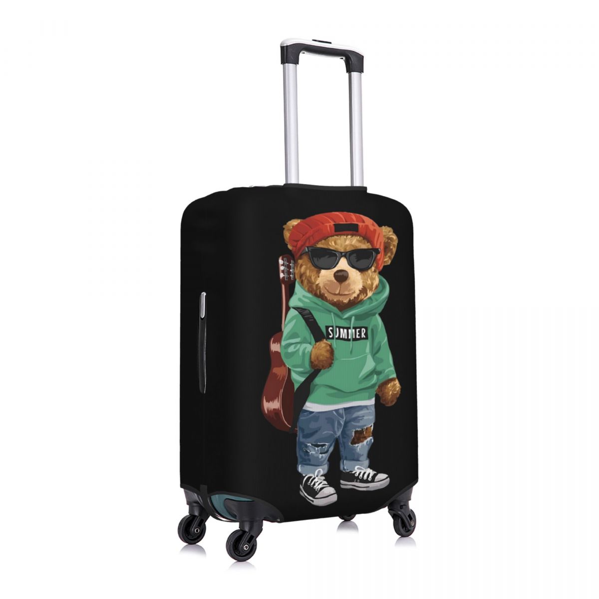 Bear Doll Cartoon Suitcase Cover Anime Animal Elastic Business Protection Luggage Supplies Flight