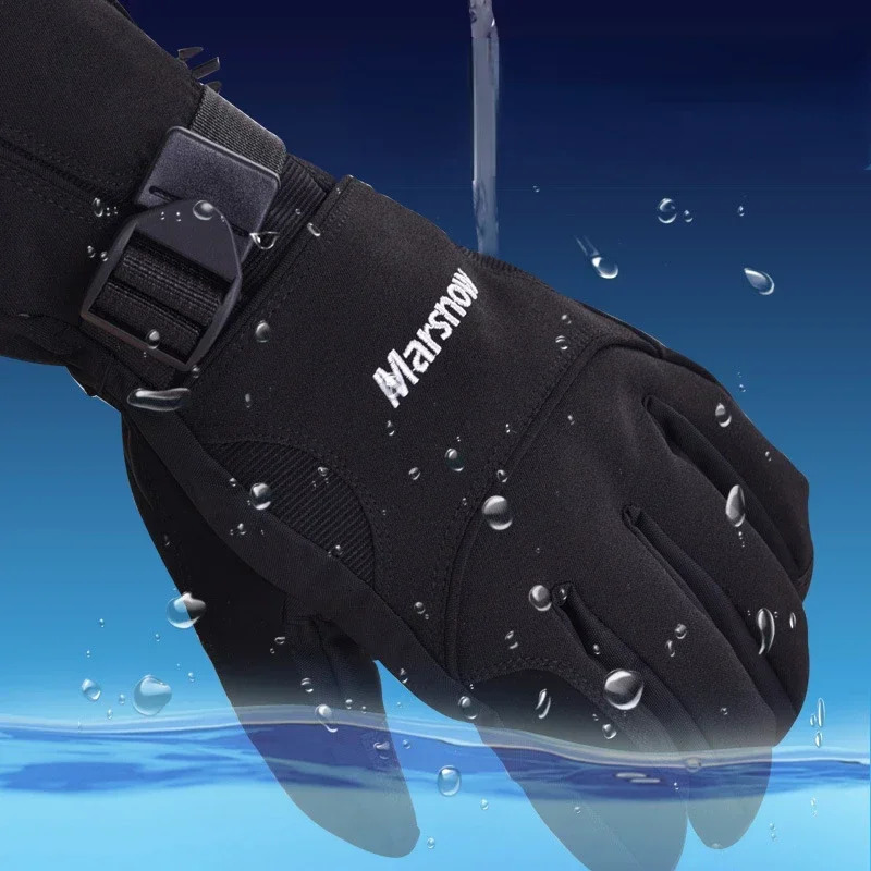 mens ski gloves skis sleds motorcycles winter windproof waterproof neutral style snow riding 241107