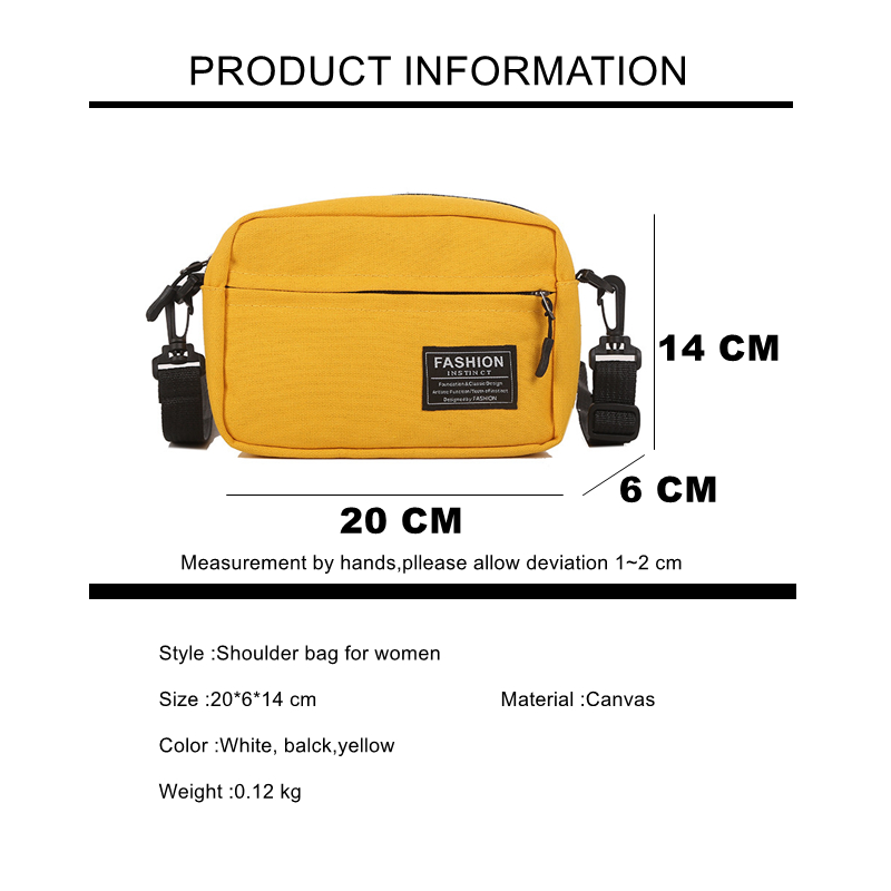 Shoulder Bag for Women Handbag Rectangle CrossBorder Canvas Leisure Fashion Bag Ladies Embroidered Han Female Pocket Purse