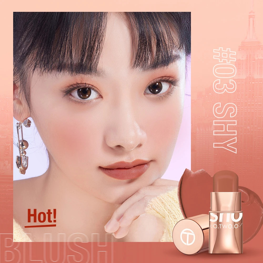 O. Two of them. O 12pcs powder blusher stick set cream powder blusher 6-color multi-purpose waterproof durable red lip cheek eye makeup set 241107