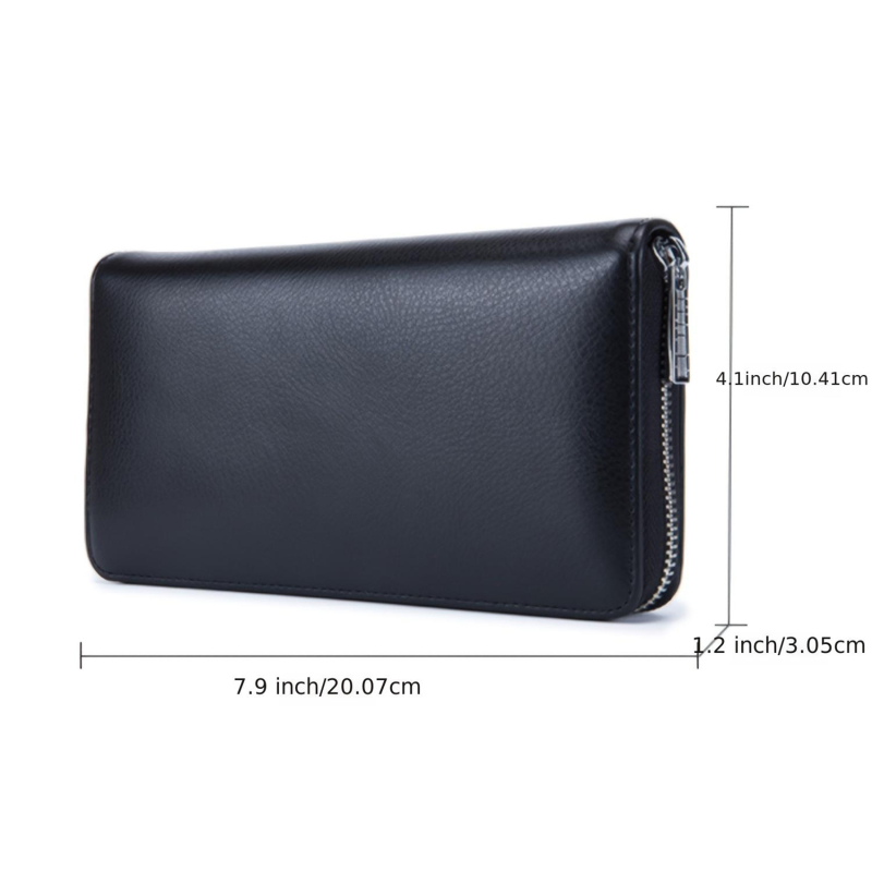 Men PU Leather Wallet Cowhide Short Wallet Black Zipper Coin Pocket Slim Card Holder Male Money Driving License Bag 2024