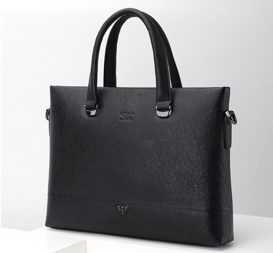 China Brand Septwolves Youth Men quality Handbag Geniune Leather Briefcase Man Business Casual Clutch Bag Soft Leather valise