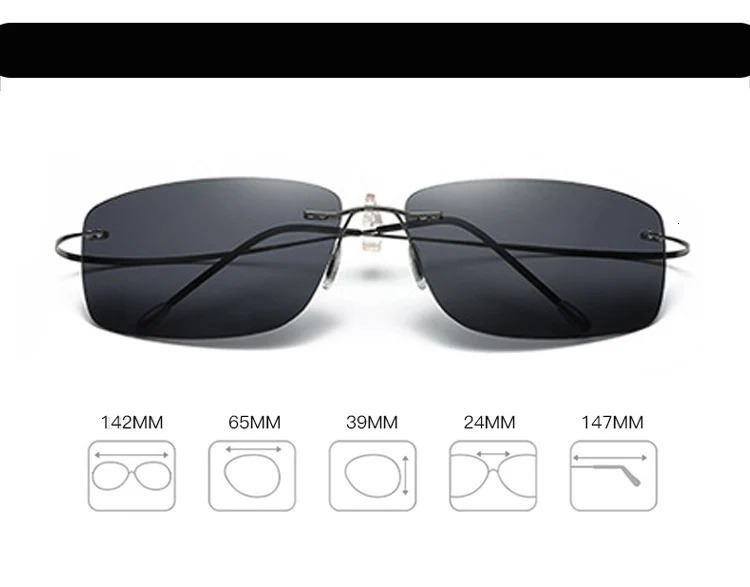 8.9g pure frameless high-definition night vision goggles polarized sunglasses memory mirror fishing sunglasses Oculos Gafas De Sol 241106