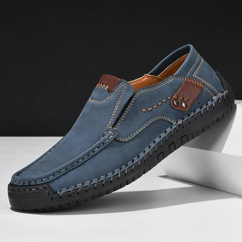 Soft Men Loafers Slip On Leather Casual Shoes For Men Moccasins Plus Size 39-48 Flats Sneakers Men Handmade Man Shoes 241106