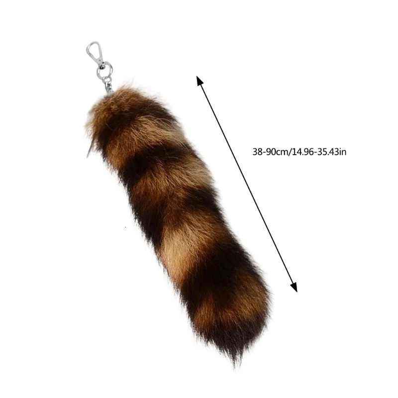 Fox Tail Keychain Pendant Cute Car Keychain Pendant Decorative Soft Plush Car Keychain Decorative Decoration 241107