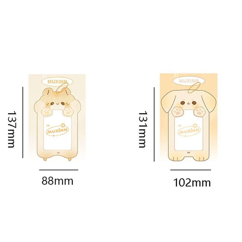 Animal Photocard Holder Portable Hanging Ornaments Hamster ID Card Cover Cartoon Photo Holde