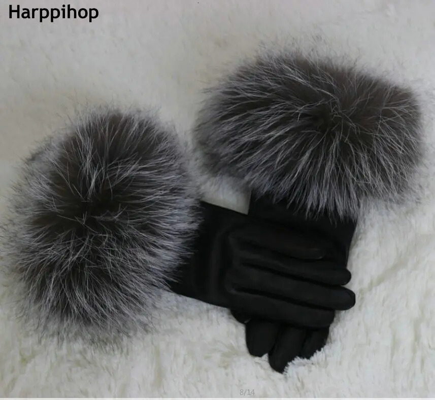 Arrival Selling High Quality Womens True Fox Fur Gloves Cute Womens True Fox Fur Gloves 241106